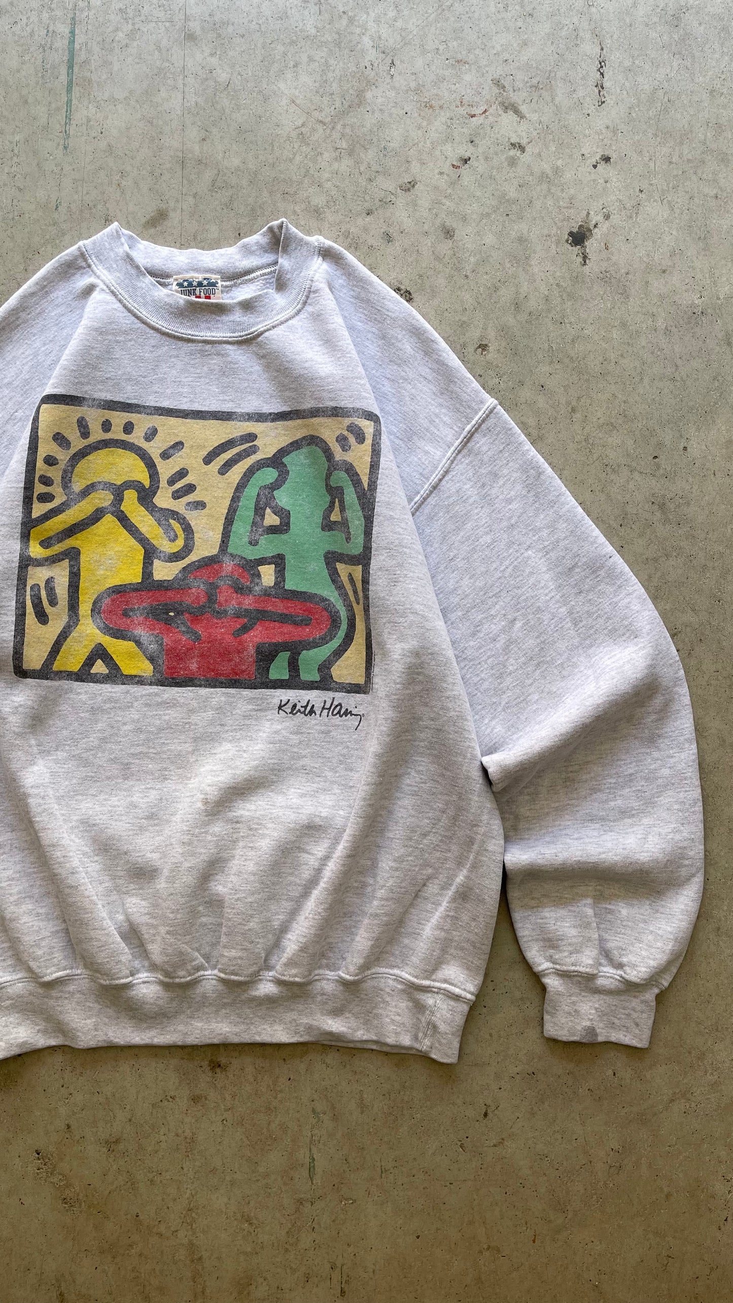1990S KEITH HARING SWEATSHIRT - L