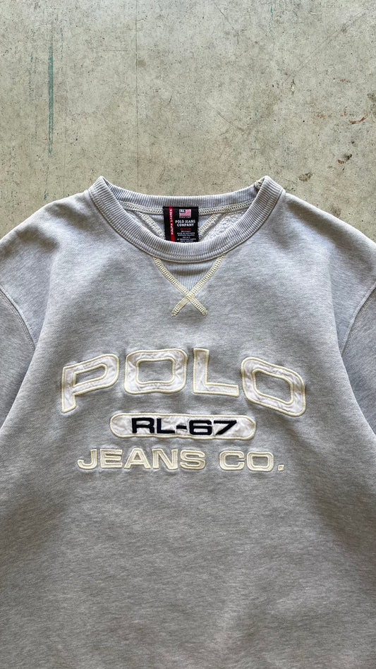 1990S POLO SPORT GREY SWEATSHIRT -  M