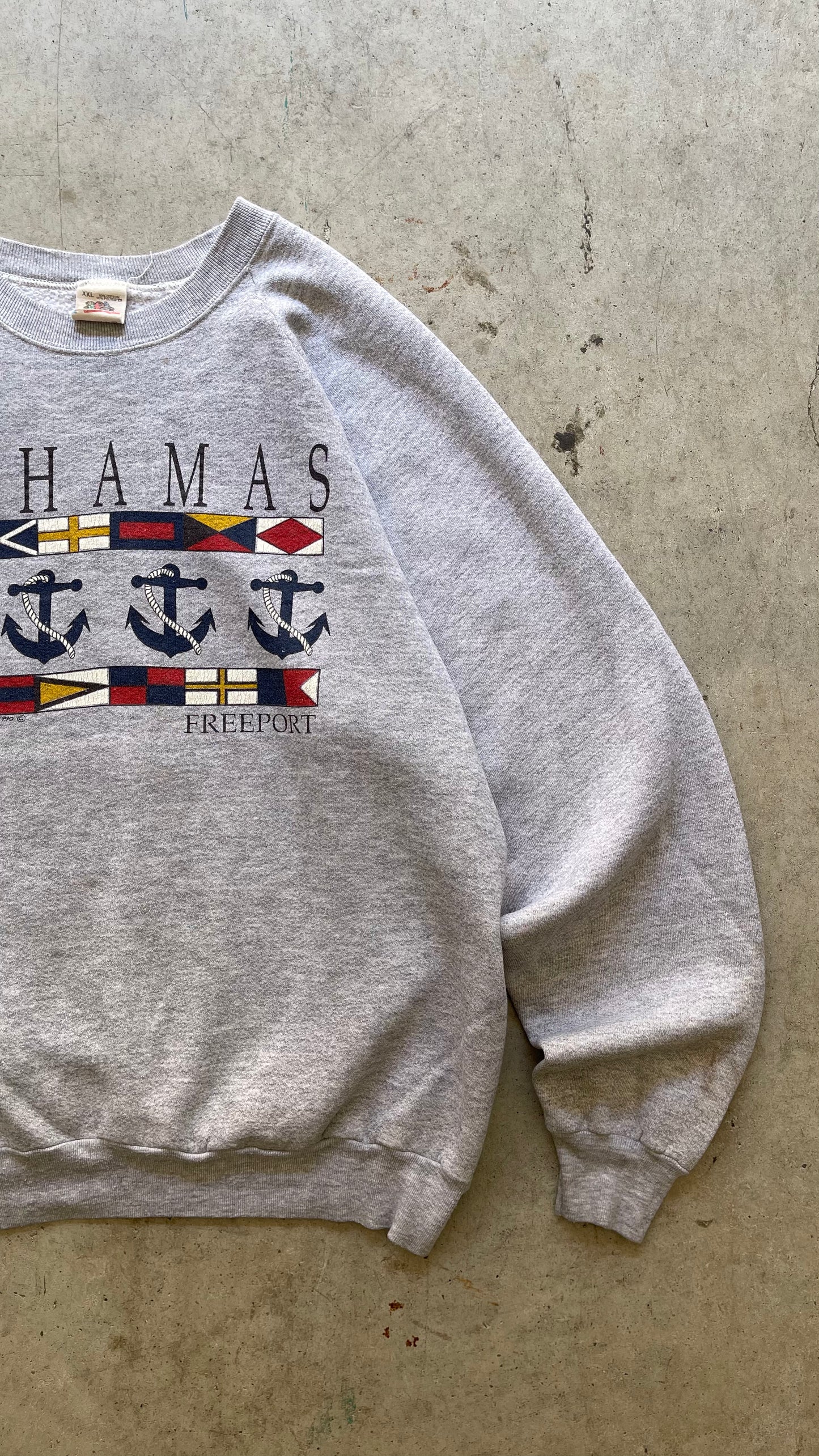 1990S BAHAMAS GREY SWEATSHIRT - XXL