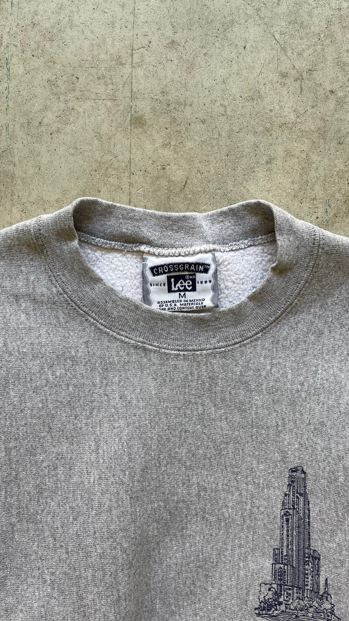 1990S UNIVERSITY OF PITTSBURGH GREY SWEATSHIRT - M