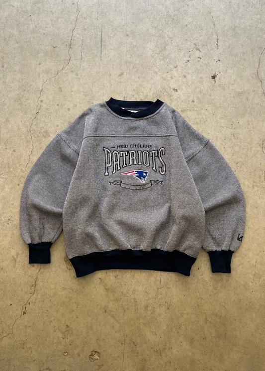 1990S PATRIOTS NAVY SWEATSHIRT - L