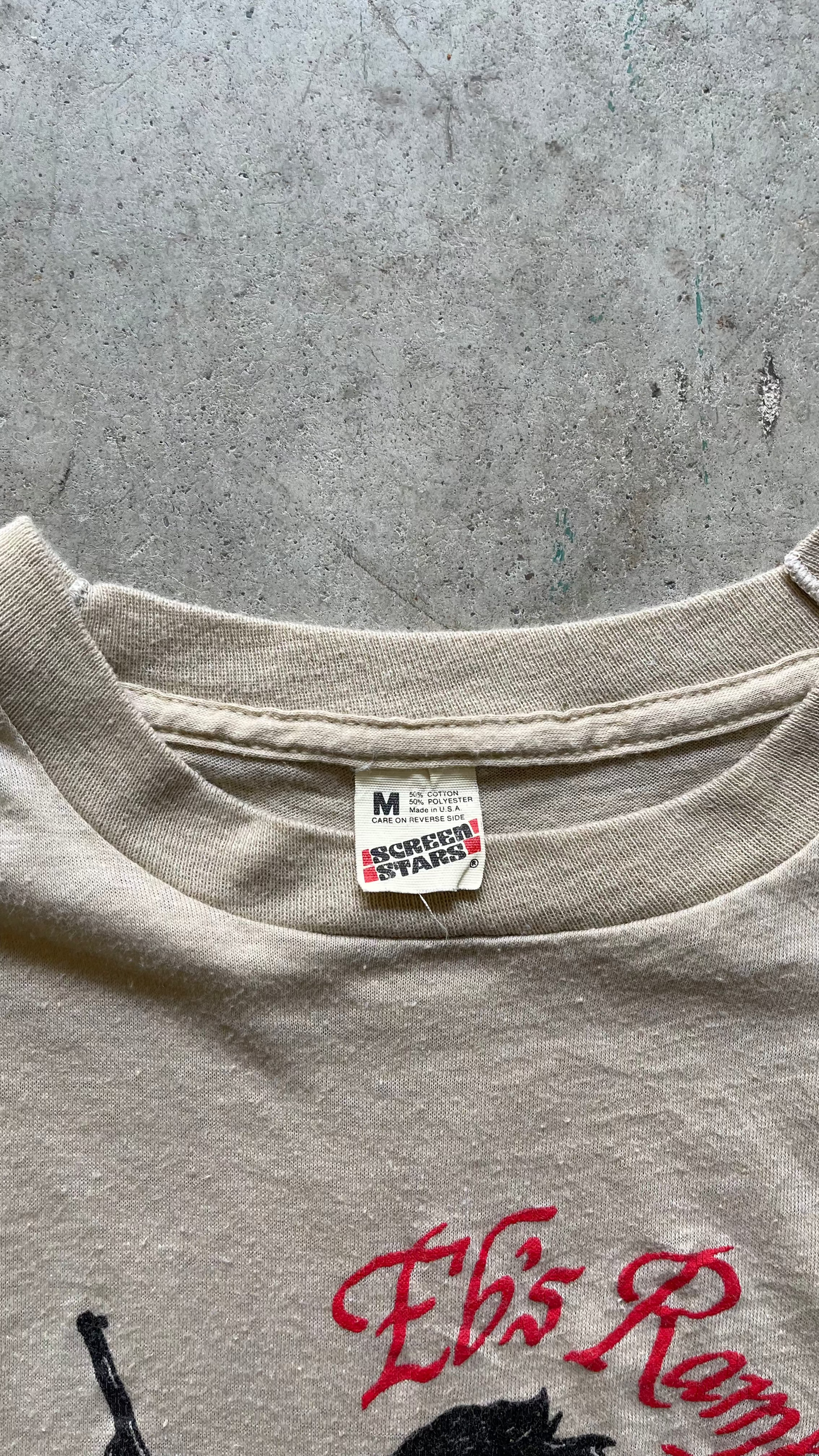 1980S  'EB'S RAMBO" CREAM TEE - M