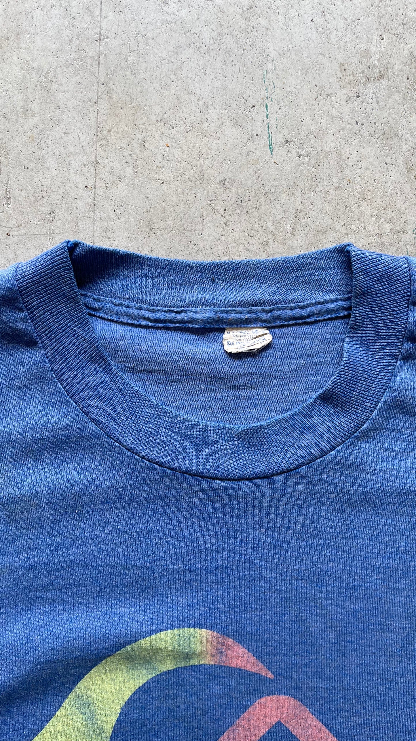 1990S QUICKSILVER SURFER BLUE TEE - L