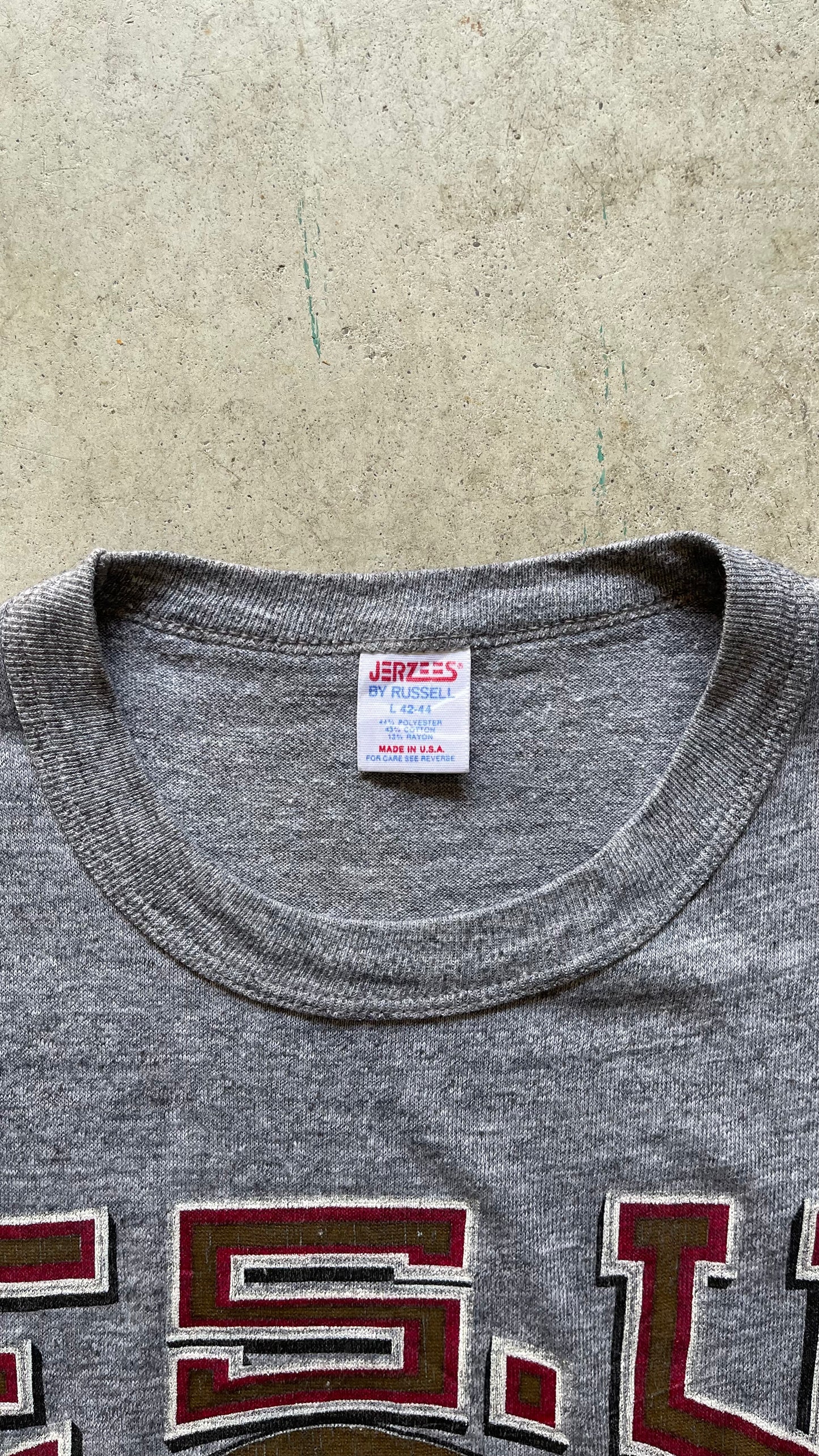 1980S FSU FOOTBALL GREY TEE - L