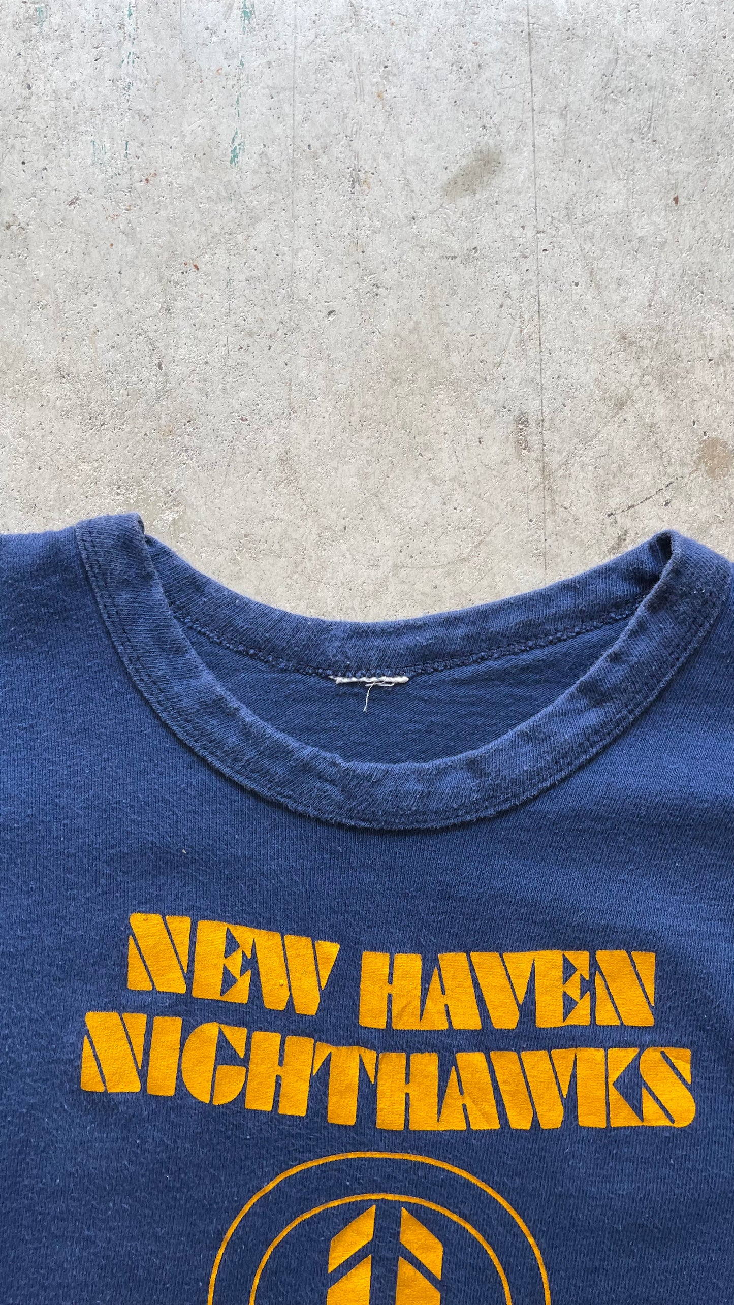 1980S" NEW HAVEN NIGHTHAWKS" RINGER TEE - M