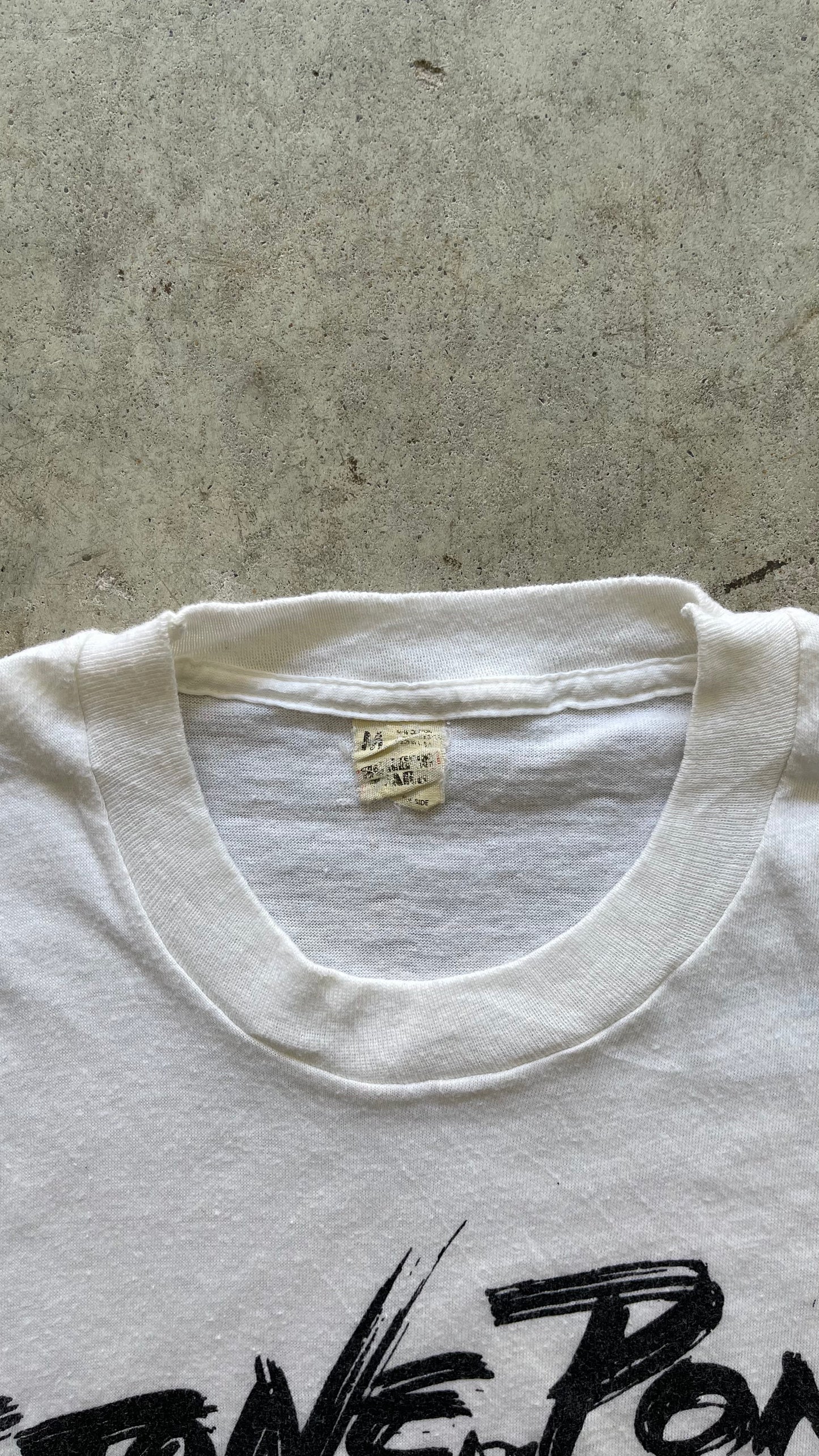 1990S "STONE PONEY" WHITE TANK TEE - M