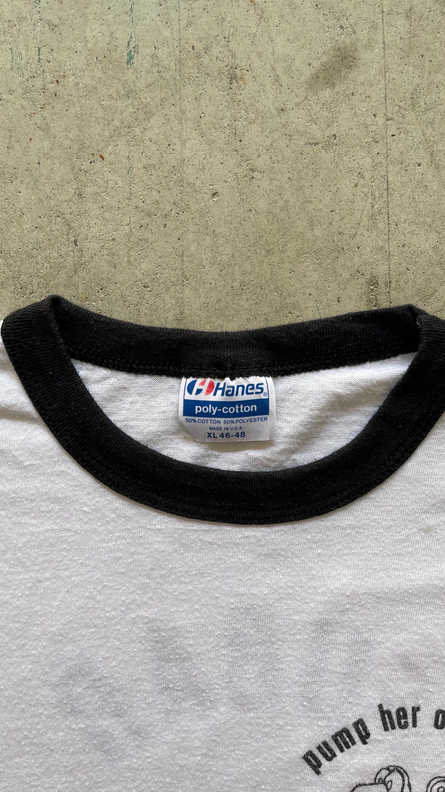 1990S WHITE RINGER TEE - XL