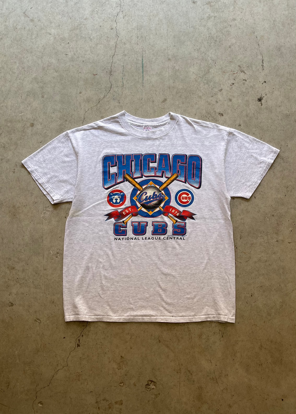 1990S CHICAGO CUBS GREY TEE  - XL