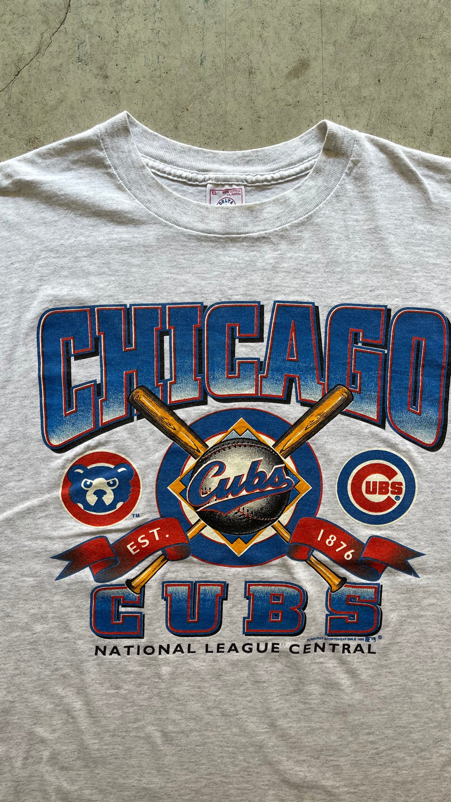 1990S CHICAGO CUBS GREY TEE  - XL
