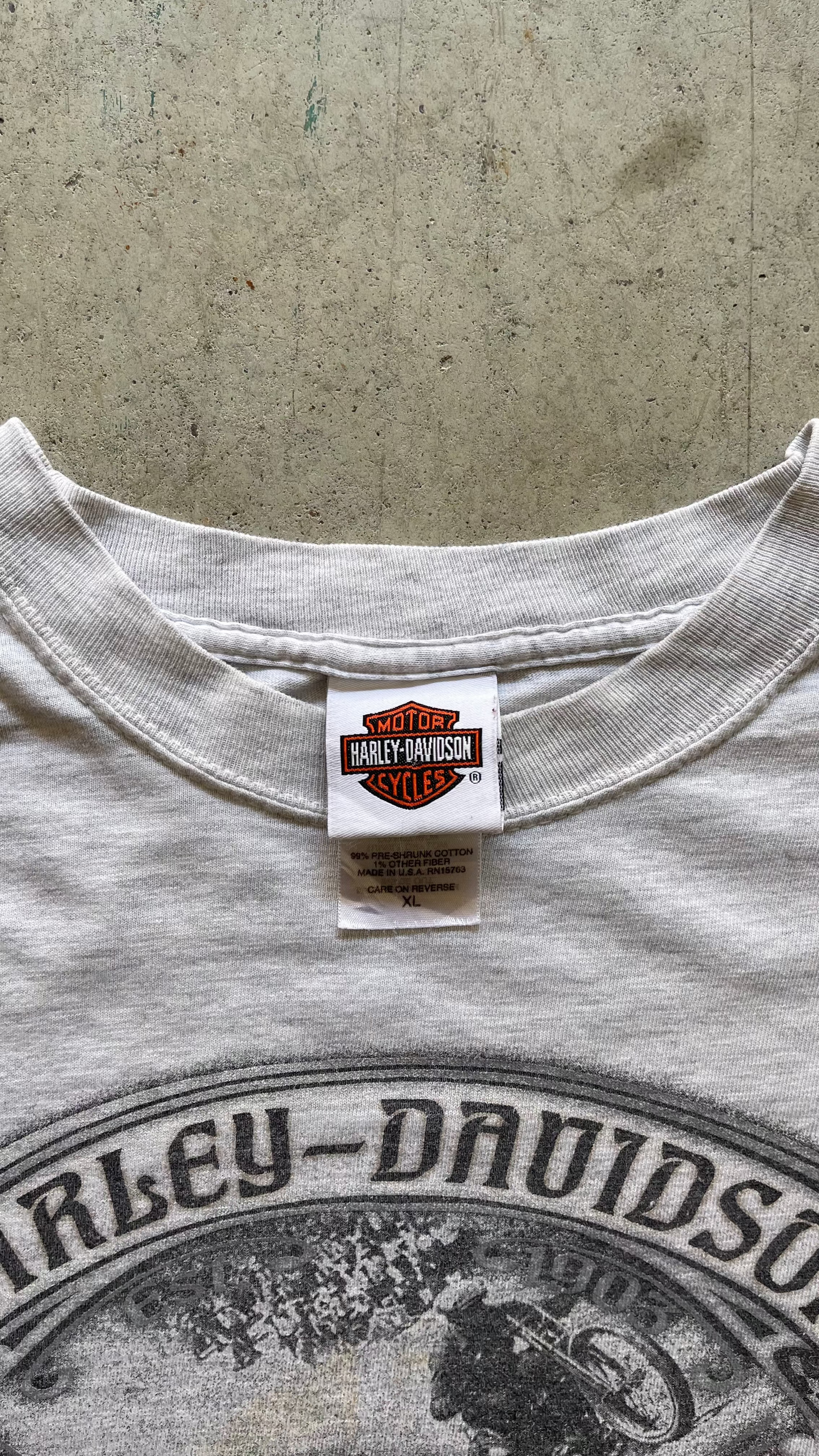 2000S HARLEY DAVIDSON GREY TEE - XL