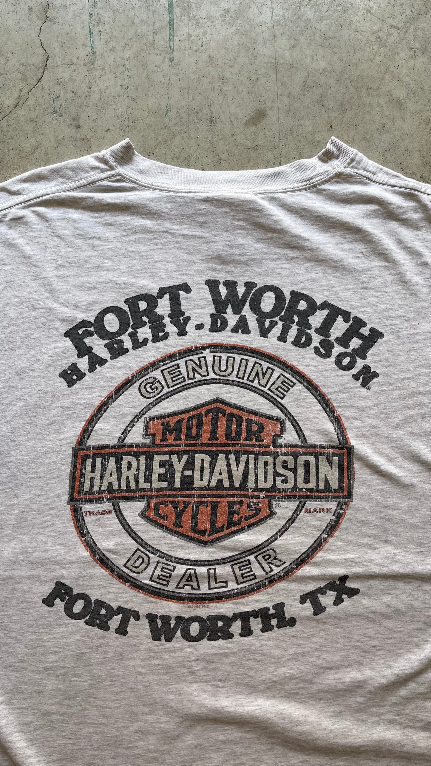 2000S HARLEY DAVIDSON GREY TEE - XL