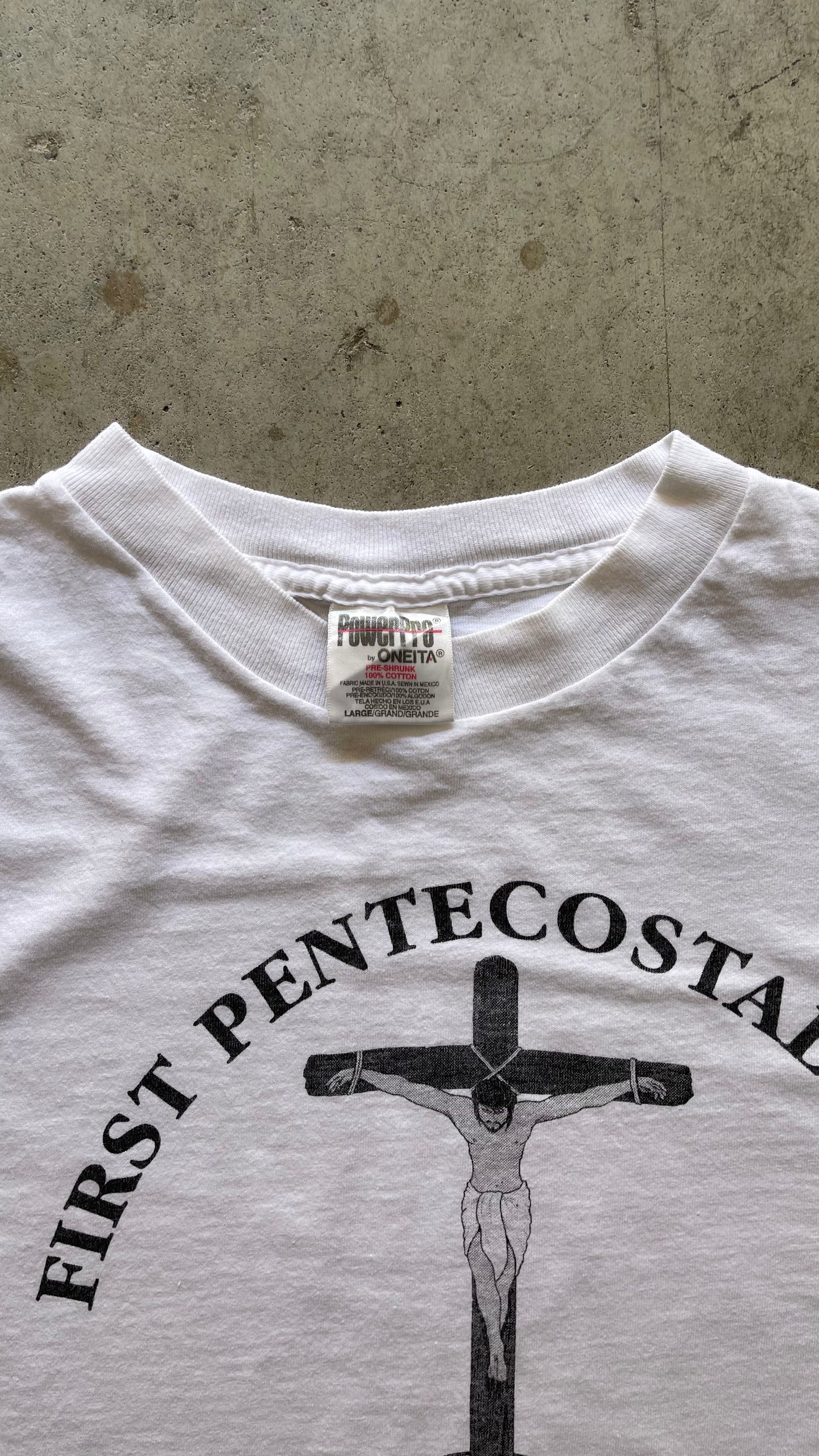 1990S JESUS WHITE TEE - L