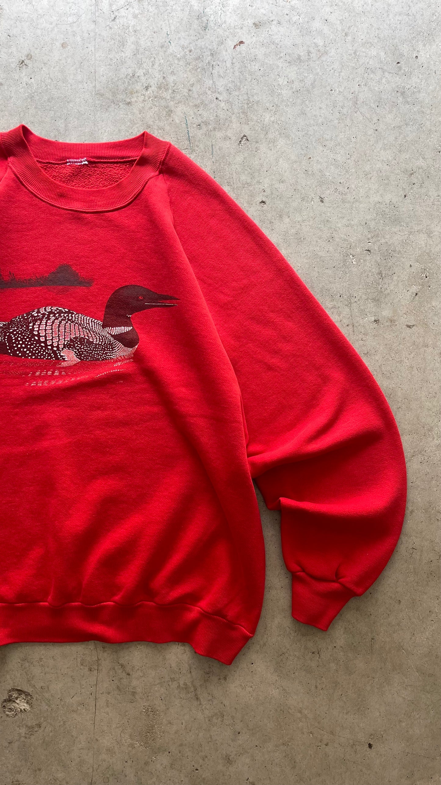 1990S NATURES RAGLAN SWEATSHIRT RED - L