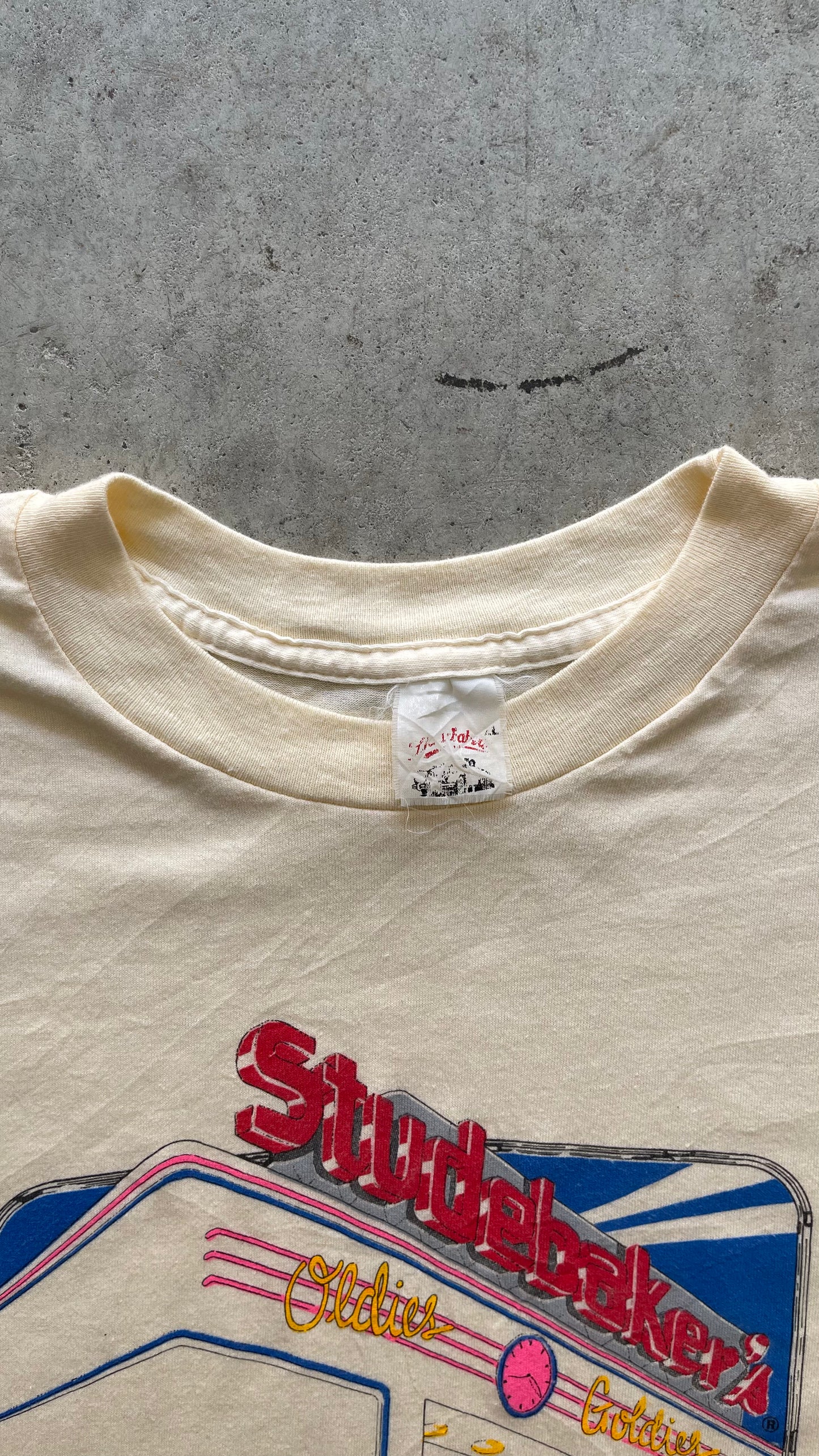 1990S "MYRTLE BEACH" CREAM TEE - L