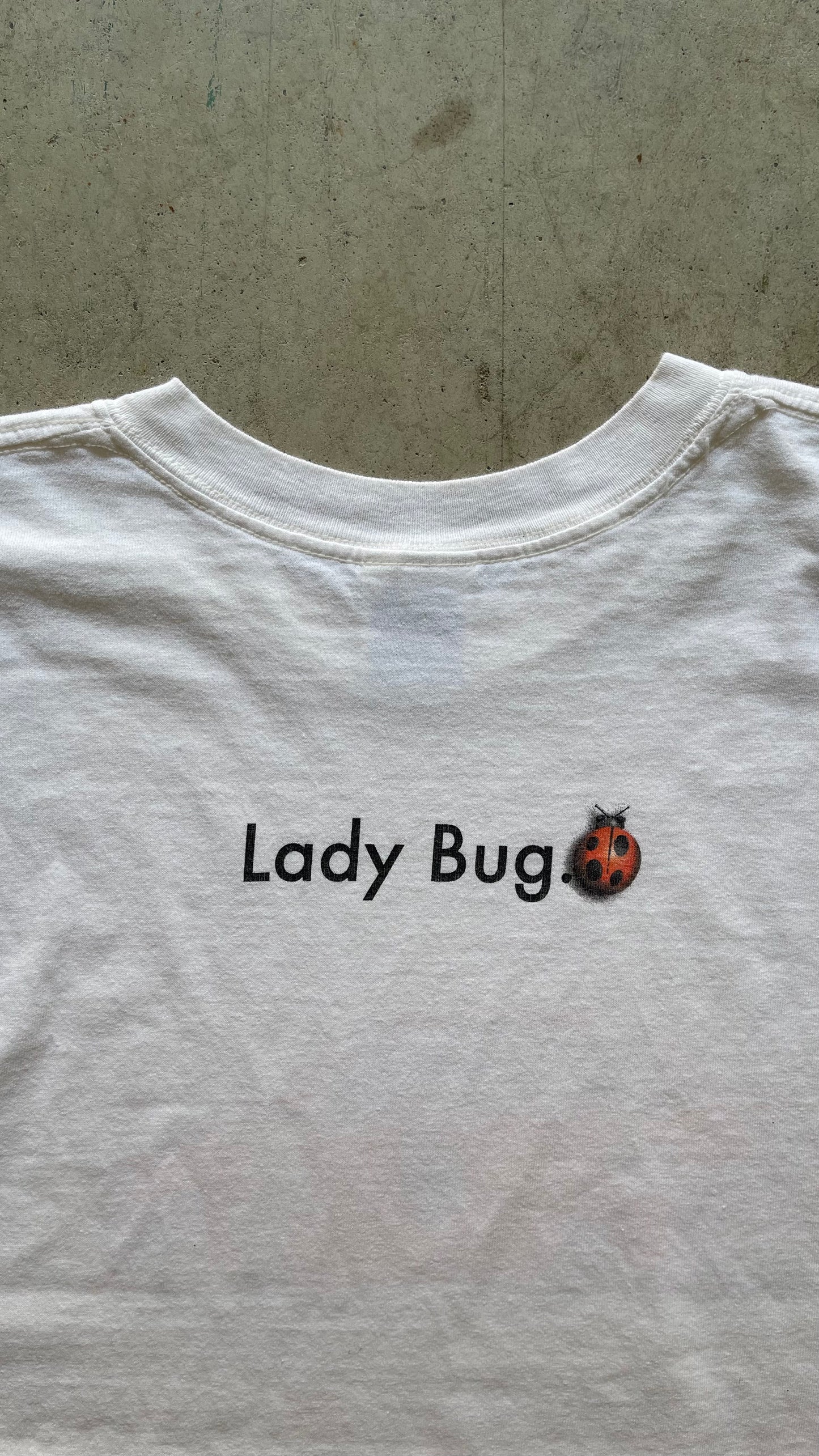 1990S "LADY BUG" WHITE TEE - XL