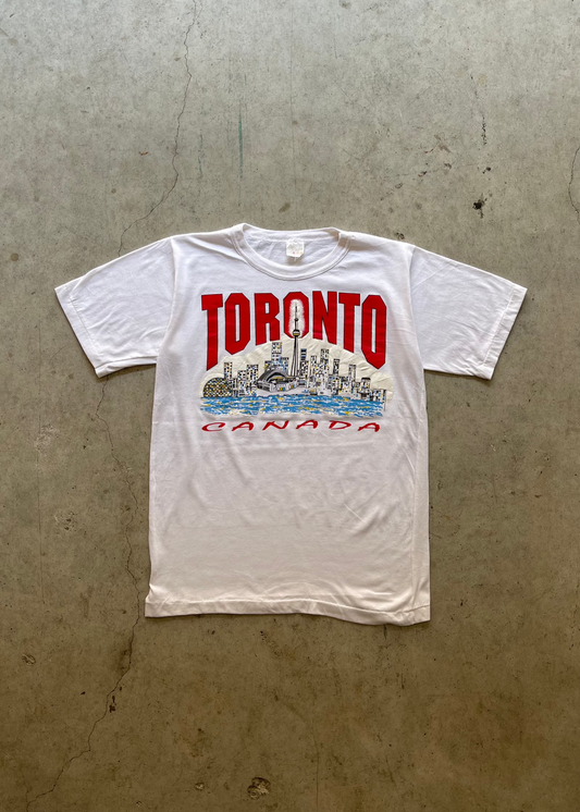 1990S "TORONTO" VACATION WHITE TEE - L