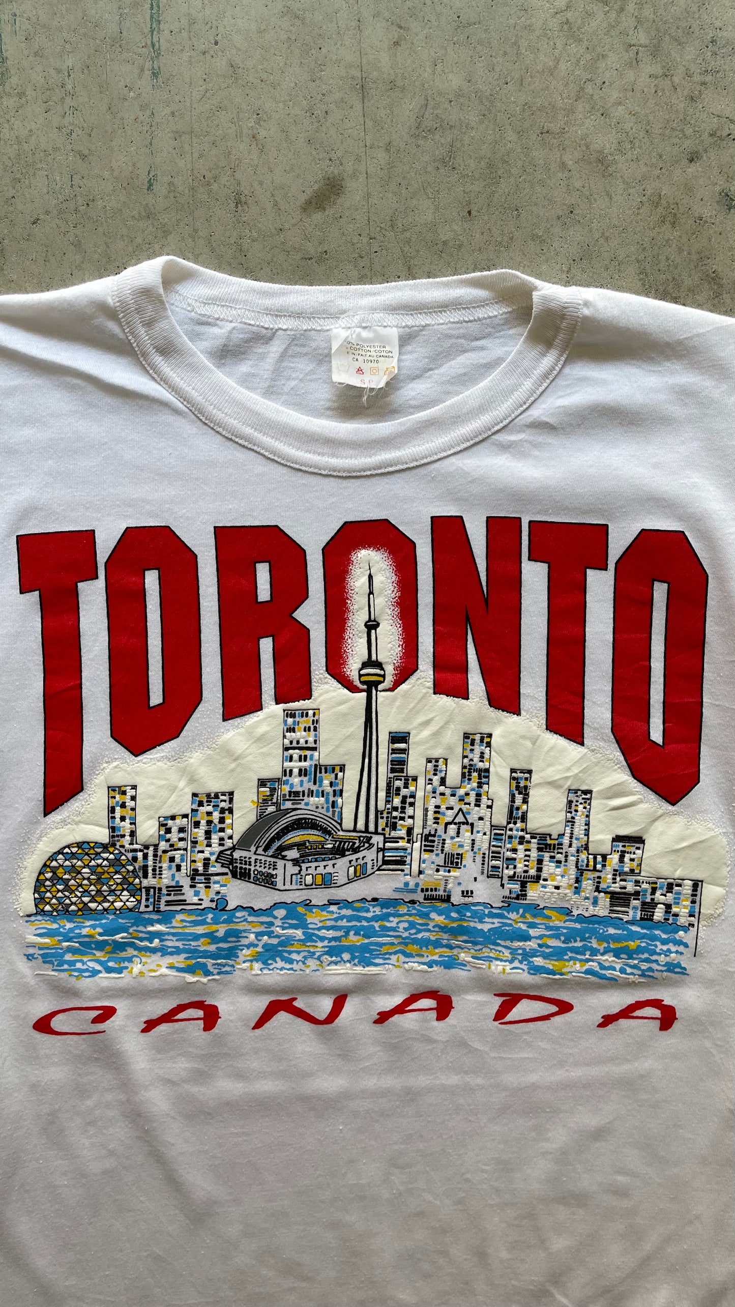 1990S "TORONTO" VACATION WHITE TEE - L