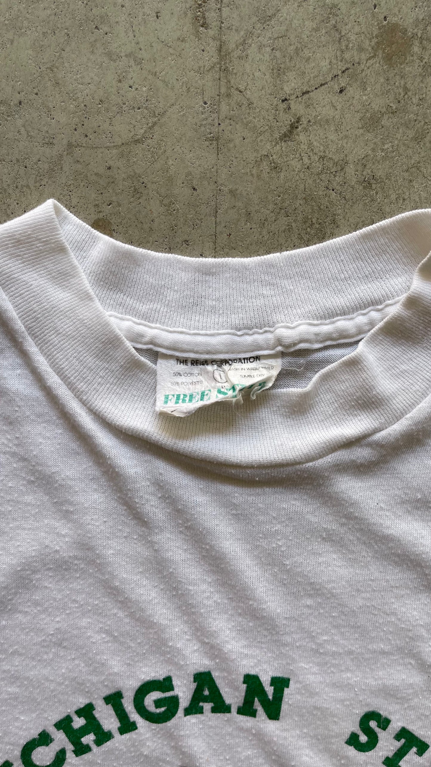 1990S "MICHIGAN STATE ROSEBOWL" WHITE TEE - S