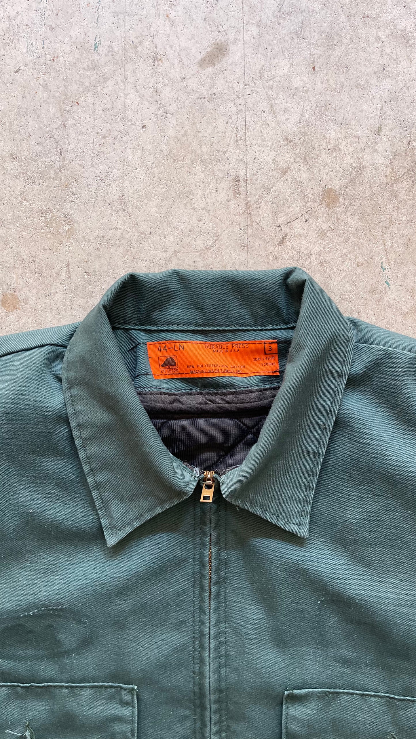 1980S GREEN WORKWEAR CROPPED JACKET -
