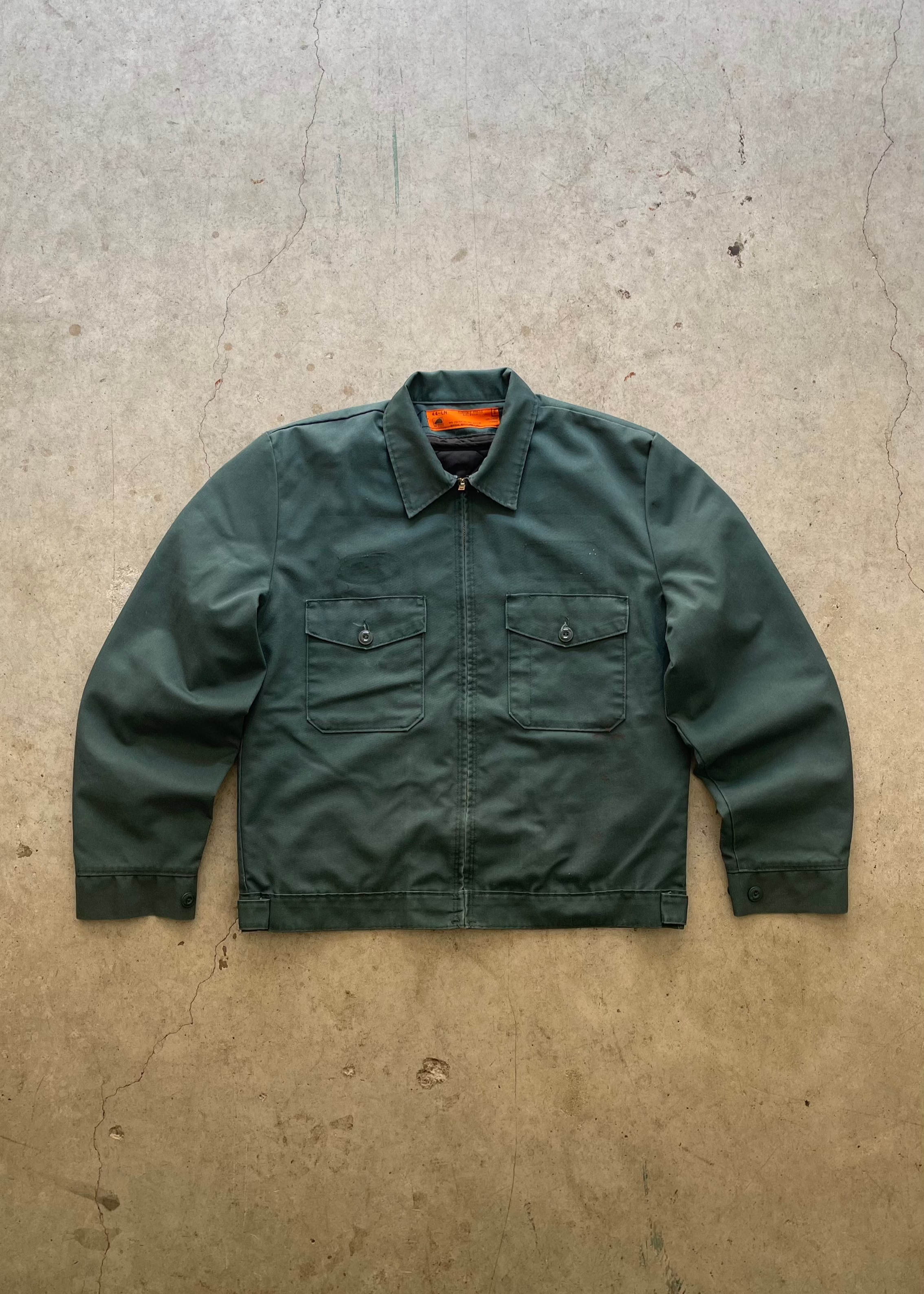 1980S GREEN WORKWEAR CROPPED JACKET -