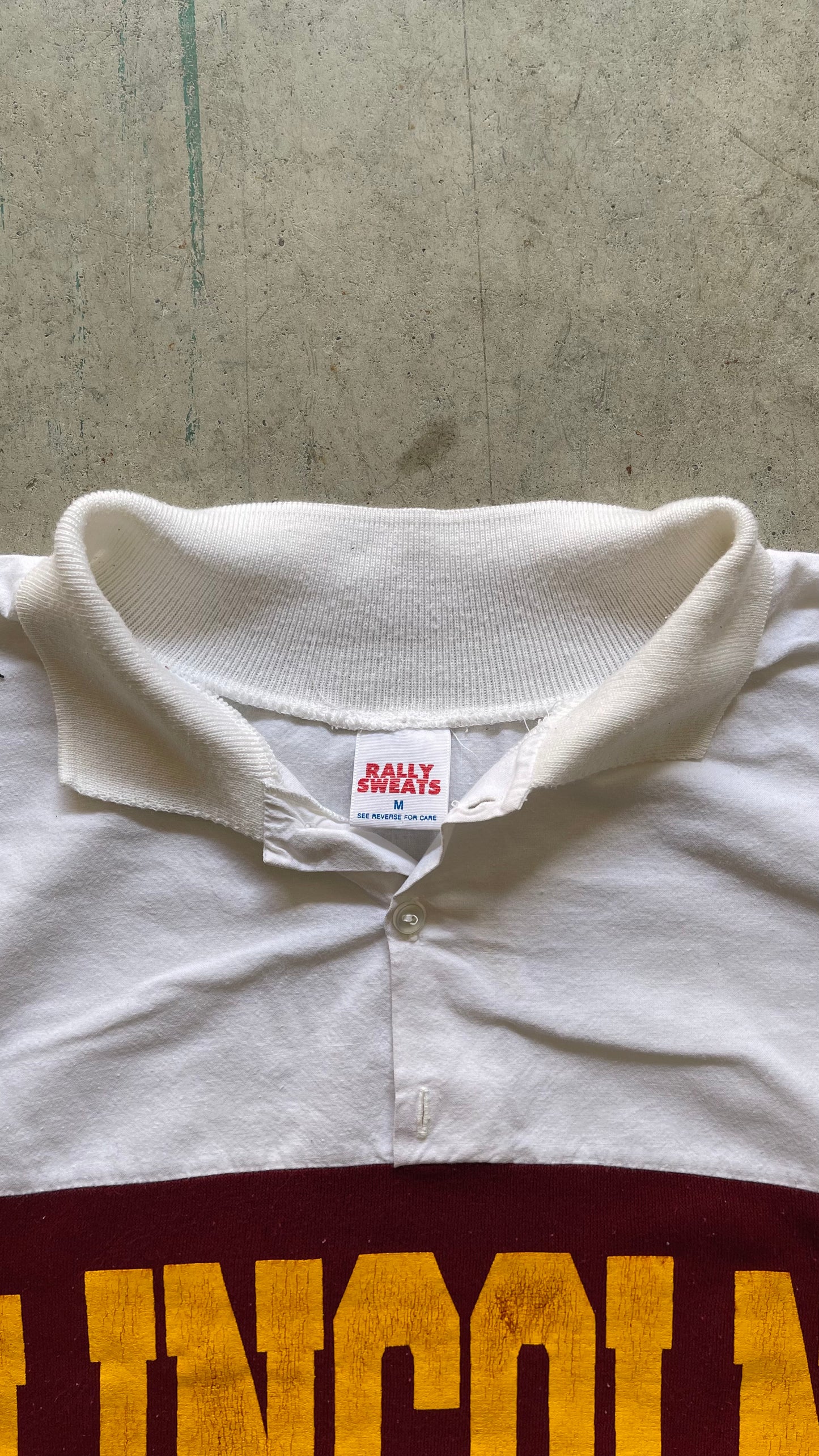 1990S "LINCOLN UNIVERSITY" SHORT SLEEVE BUTTON UP - M