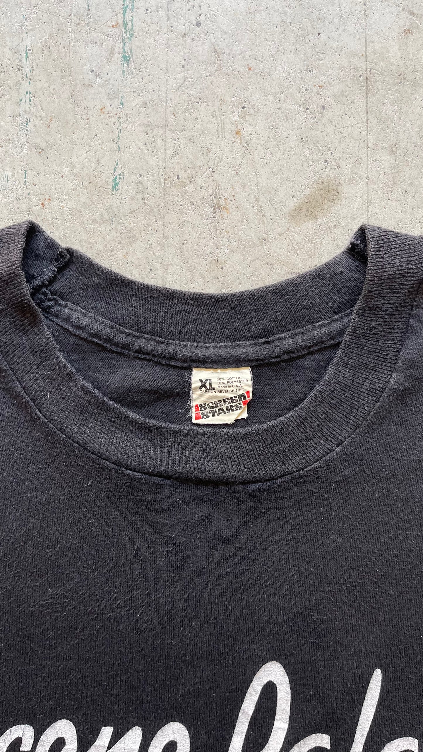 1990S "POCONO PALACE" FADED BLACK TANK TEE - XL